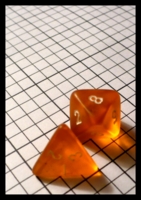 Dice : Dice - Dice Sets - Unknown Orange with White Numerals Transparent Incomplete 6D 10D 12D 20D - Ebay 2010